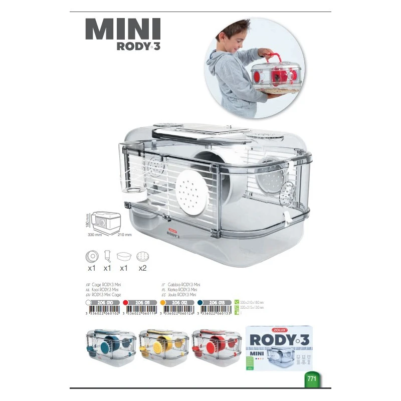 Zolux Cage Mini Rody3. Couleur Bleu. Taille 33 X 21 X 18 Cm H. Pour Rongeur. 11 Zolux Cage Mini Rody3. Couleur Bleu. Taille 33 X 21 X 18 Cm H. Pour Rongeur. – Image 9