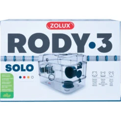 Zolux Cage Rody 3 Solo Bleu. Taille : 41 X 27 X 28 Cm -lacompagniedesanimaux 3336022060171 5