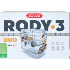 Zolux Cage Duo Rody3. Couleur Grenadine. Taille 41 X 27 X 40.5 Cm H. Pour Rongeur