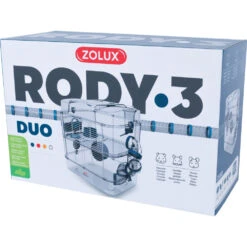 Zolux Cage Duo Rody3. Couleur Grenadine. Taille 41 X 27 X 40.5 Cm H. Pour Rongeur -lacompagniedesanimaux 3336022060218 3