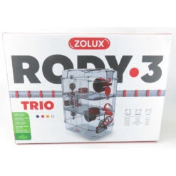 Zolux Cage Trio Rody3 Couleur Bleu Taille 41 X 27 X 53 Cm H Pour Rongeur -lacompagniedesanimaux 3336022060232 2