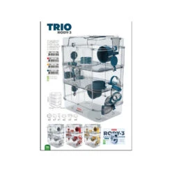 Zolux Cage Trio Rody3 Couleur Bleu Taille 41 X 27 X 53 Cm H Pour Rongeur -lacompagniedesanimaux 3336022060232 7
