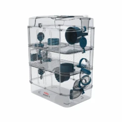 Zolux Cage Trio Rody3 Couleur Bleu Taille 41 X 27 X 53 Cm H Pour Rongeur -lacompagniedesanimaux 3336022060256 1