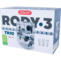 Zolux Cage Trio Rody3 Couleur Bleu Taille 41 X 27 X 53 Cm H Pour Rongeur -lacompagniedesanimaux 3336022060256 6
