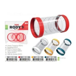 Zolux 4 Anneaux Connecteur Pour Tube Rody Couleur Rouge Taille ø 6 Cm Pour Rongeur