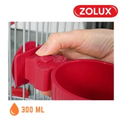 Mangeoire ZOLUX À Fixer - Rouge - 300 Ml - 206691
