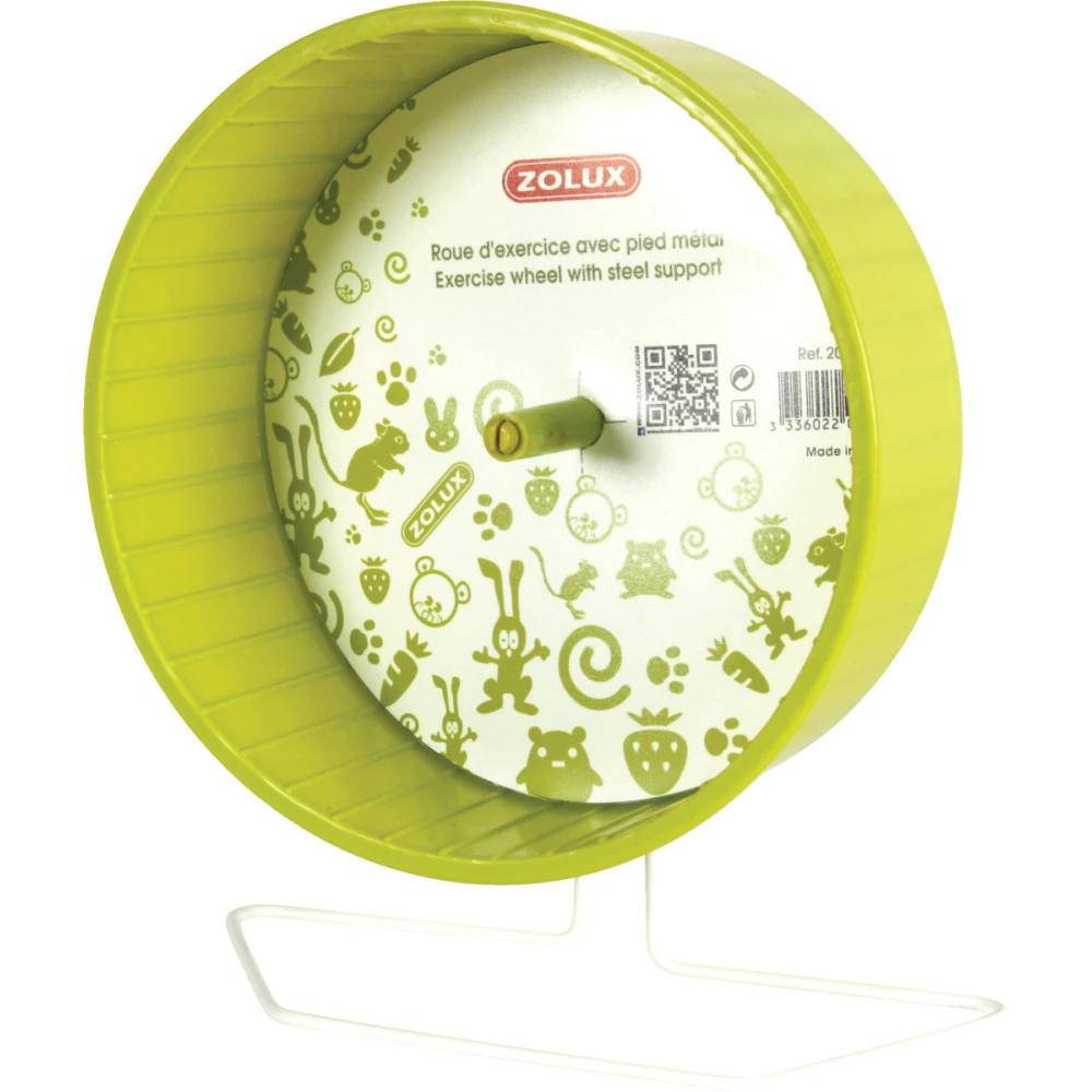 Zolux Roue D'exercice Pied Métal, ø20 Cm, Vert Anis, Pour Rongeurs. 4 Zolux Roue D'exercice Pied Métal, ø20 Cm, Vert Anis, Pour Rongeurs. – Image 2