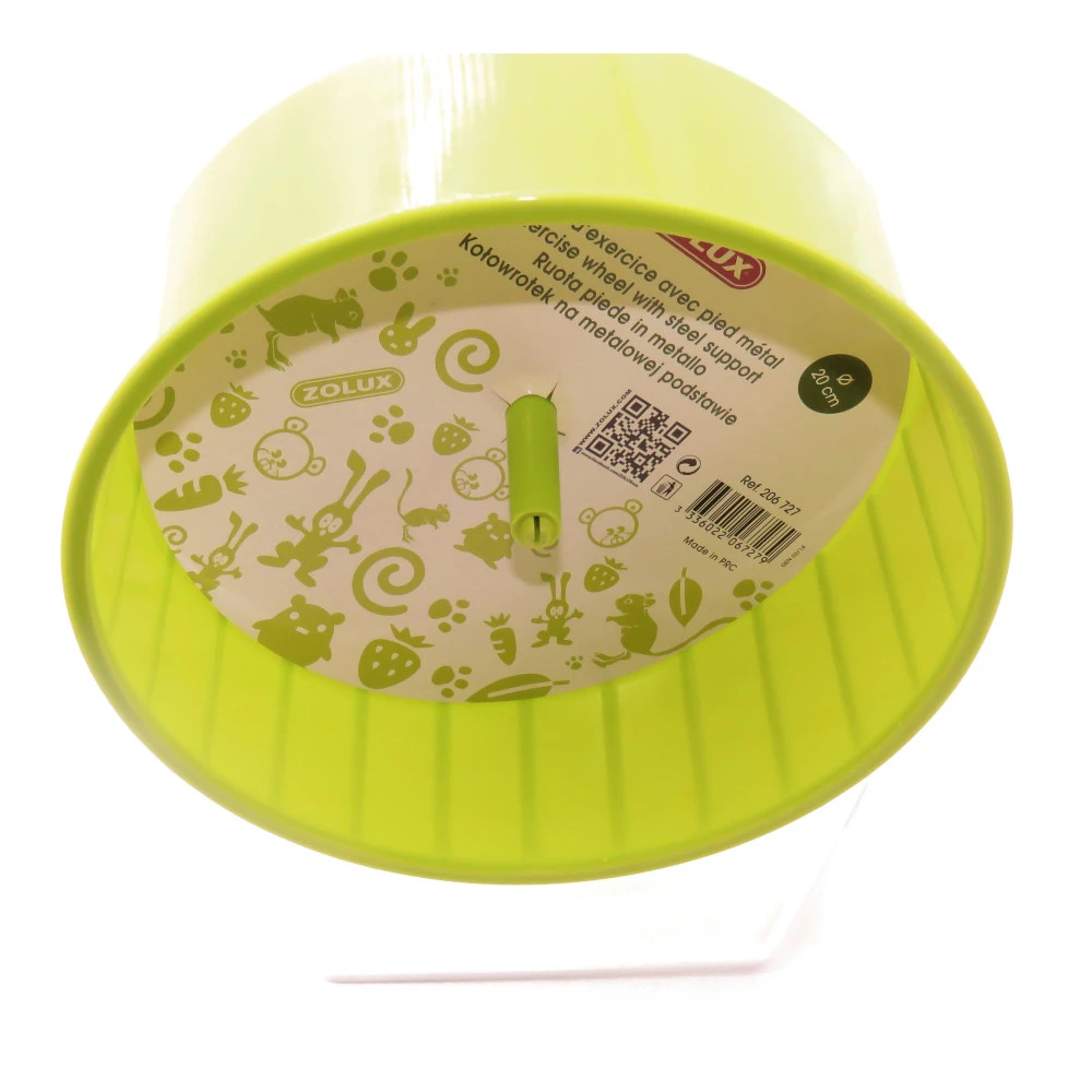 Zolux Roue D'exercice Pied Métal, ø20 Cm, Vert Anis, Pour Rongeurs. 3 Zolux Roue D'exercice Pied Métal, ø20 Cm, Vert Anis, Pour Rongeurs.