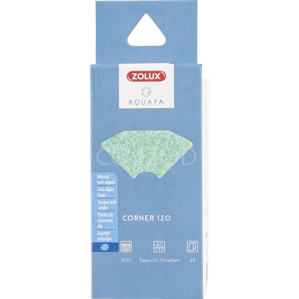 Zolux Filtre Pour Pompe Corner 120, Filtre CO 120 D Mousse Anti Algues X 2. Pour Aquarium. 4 Zolux Filtre Pour Pompe Corner 120, Filtre CO 120 D Mousse Anti Algues X 2. Pour Aquarium. – Image 2