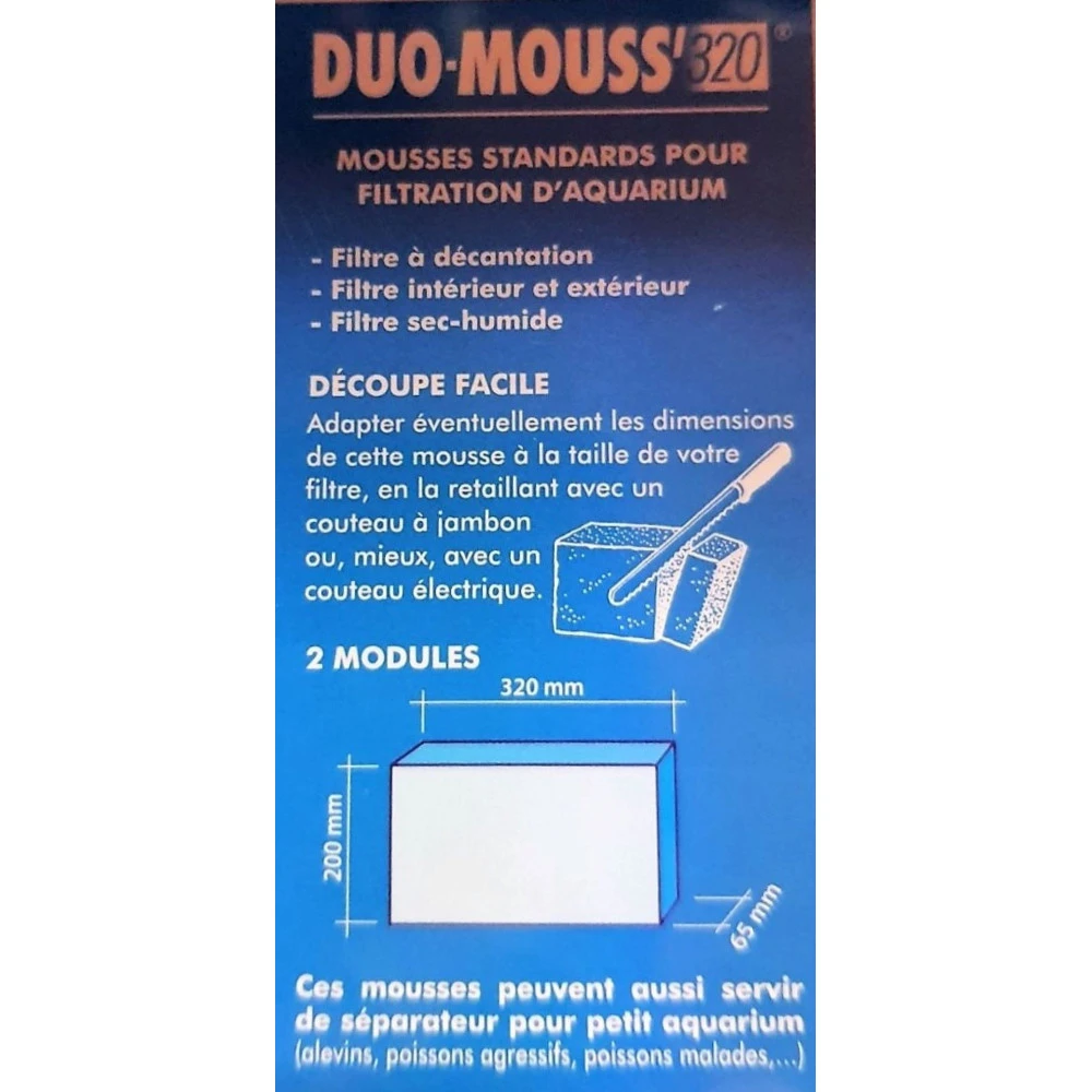 Zolux Duo Mousse 320. 2 Mousses De Filtration Pour Aquarium. 6 Zolux Duo Mousse 320. 2 Mousses De Filtration Pour Aquarium. – Image 4
