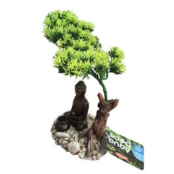 Zolux Diffuseur Bouddha Bonzaï 14,5 X 12 X 20 Cm, Décoration Aquarium