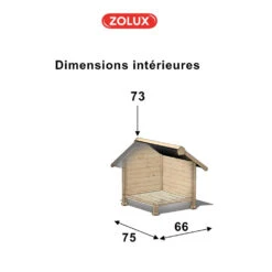 Zolux Niche En Bois Chalet Large Dimension Extérieure 101 X 94 Cm H 94 Cm Pour Chien -lacompagniedesanimaux 3336024001578 4
