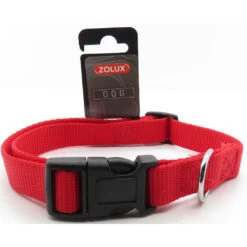 Zolux Collier Nylon 40-50 Cm X 20 Mm Rouge Pour Chien -lacompagniedesanimaux 3336024636503 3