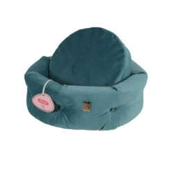 Corbeille Chambord ZOLUX Pour Chat - Velours Chesterfield - Diamètre 41cm - Vert Paon - 500243