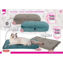 Zolux Cube Chesterfield Chambord Taupe. 35 Cm. Pour Chats. -lacompagniedesanimaux 3336025002482 7