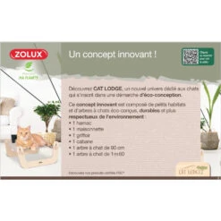Zolux Hamac Cat Lodge 1,Taille 45 X 40 X 21 Cm Pour Chat 15 Zolux Hamac Cat Lodge 1,Taille 45 X 40 X 21 Cm Pour Chat -lacompagniedesanimaux 3336025041306 7