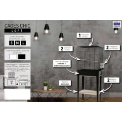 Zolux Cage Et Meuble CHIC LOFT Taille S 38 X 24,5 X Hauteur 113cm Couleur Blanc 9 Zolux Cage Et Meuble CHIC LOFT Taille S 38 X 24,5 X Hauteur 113cm Couleur Blanc -lacompagniedesanimaux 3336026041800 4
