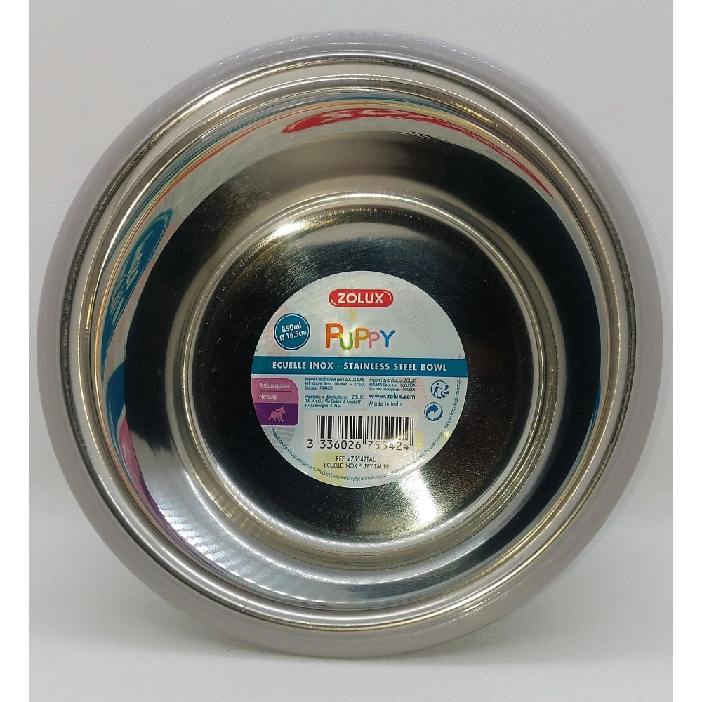 Zolux Ecuelle Inox PUPPY ø 16.5 Cm Couleur Taupe Pour Chien 6 Zolux Ecuelle Inox PUPPY ø 16.5 Cm Couleur Taupe Pour Chien – Image 4