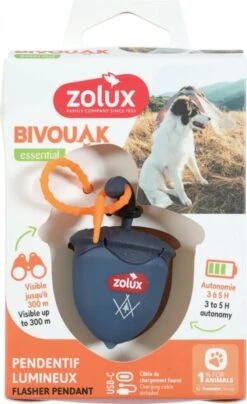 Zolux Flasher Noisette USB Pour Chien Bleu