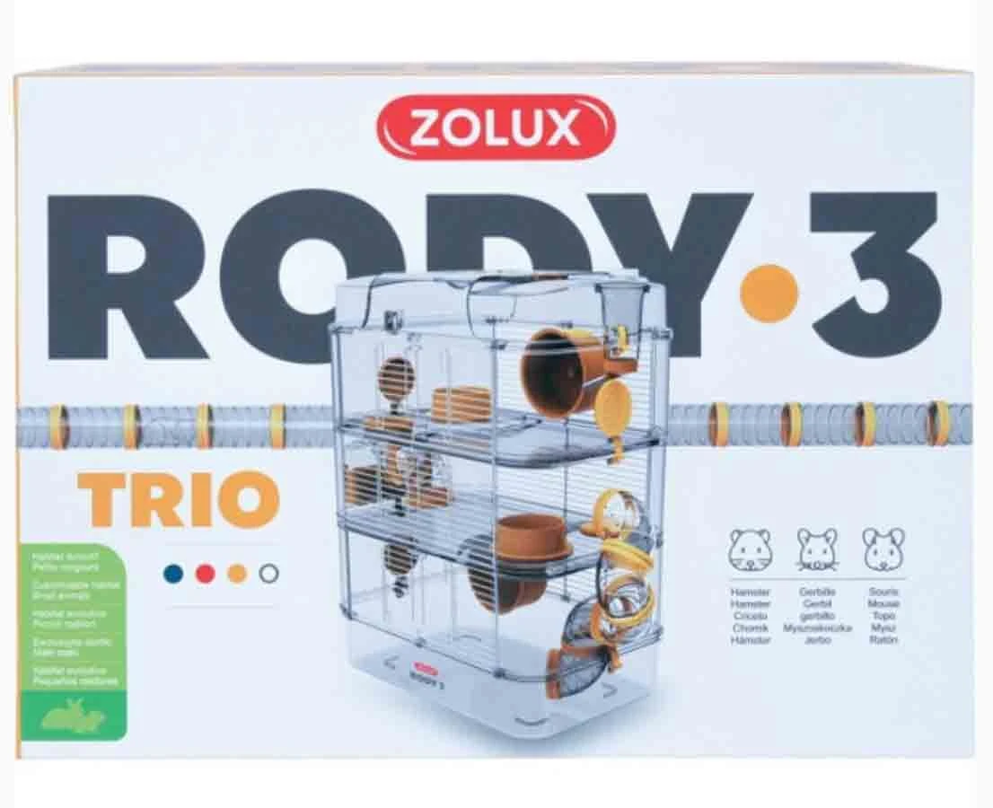 Zolux Cage RODY.3 Trio Jaune 4 Zolux Cage RODY.3 Trio Jaune – Image 2