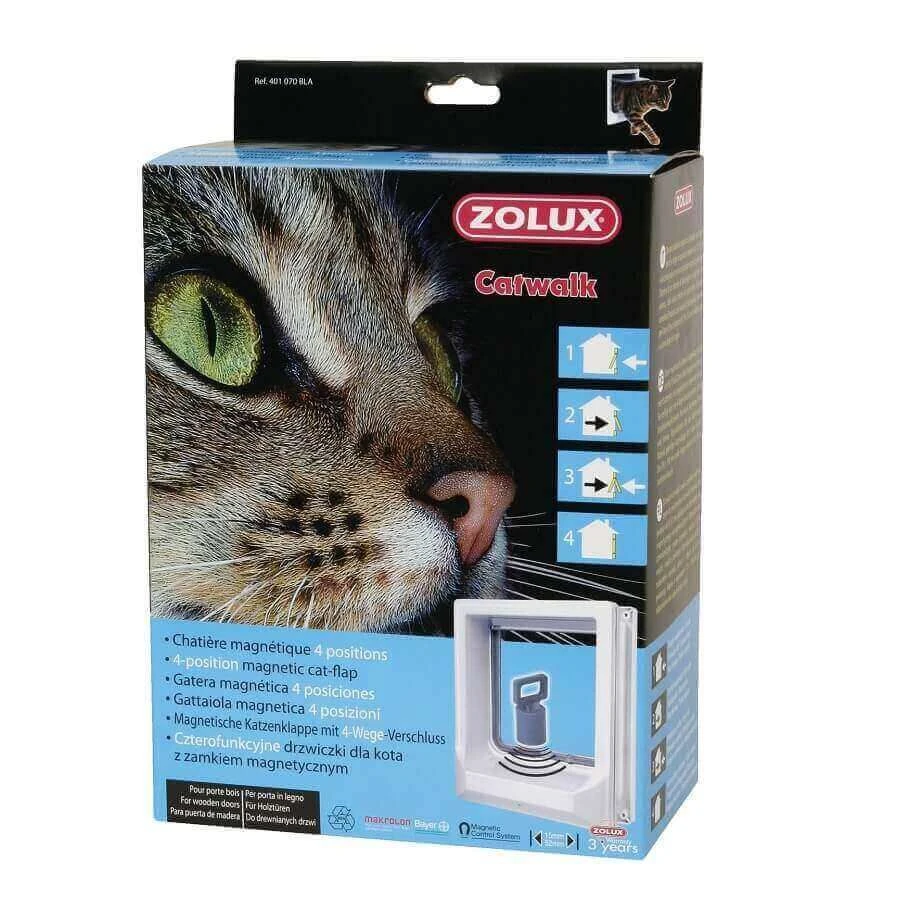 Zolux Catwalk Chatière Magnétique 4 Positions Blanc 3 Zolux Catwalk Chatière Magnétique 4 Positions Blanc