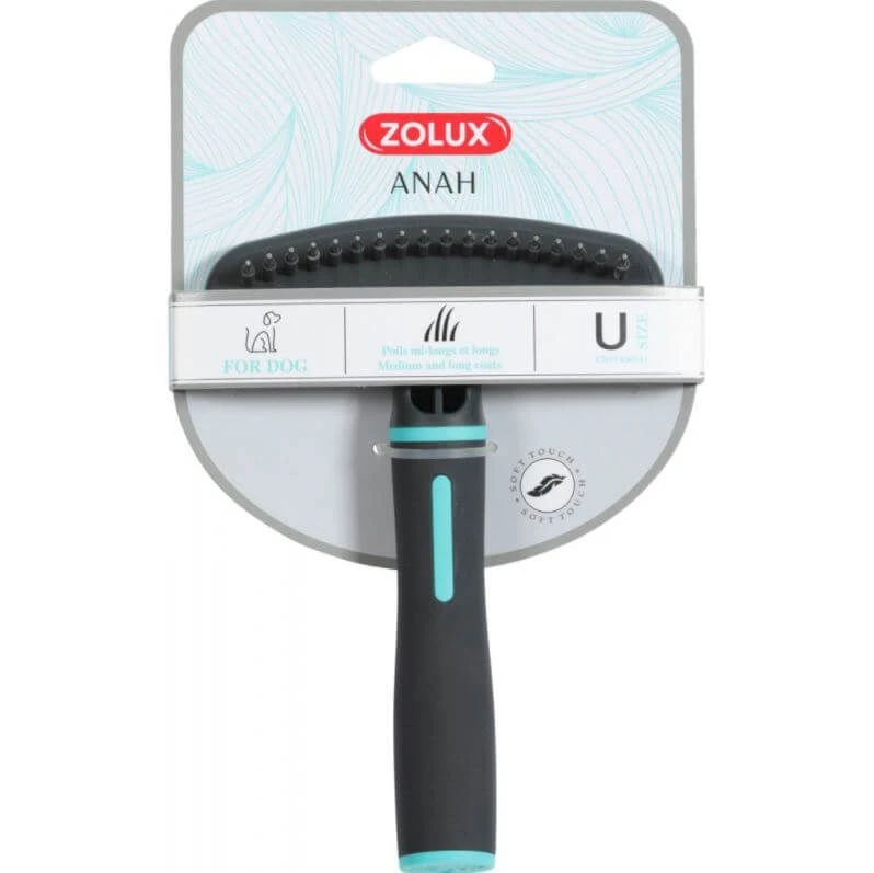 Zolux Anah Etrille Rétractable 18 Dents Noir Pour Chien 3 Zolux Anah Etrille Rétractable 18 Dents Noir Pour Chien