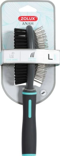 Zolux Anah Brosse Double L Noir Pour Chien